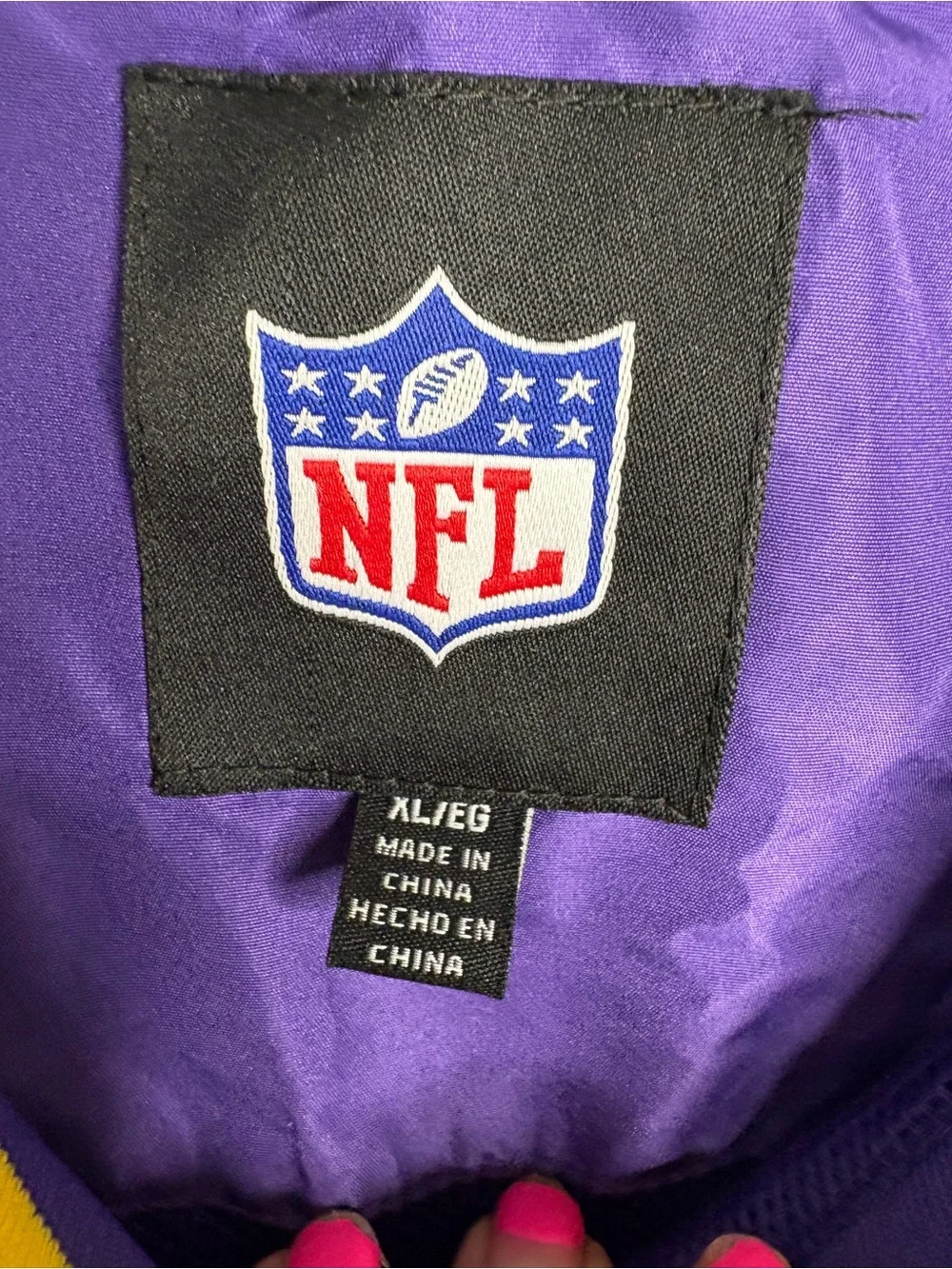 NFL Minnesota Vikings Purple & Yellow men’ Pullover Top